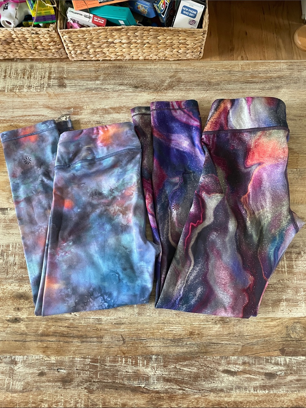 Athleta Kids Printed Chit Chat Leggings set of 2